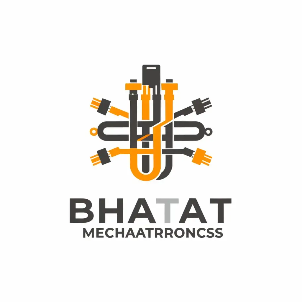 a logo design,with the text "BHARAT MECHATRONICS", main symbol:WIRING HARNESS,Moderate,clear background