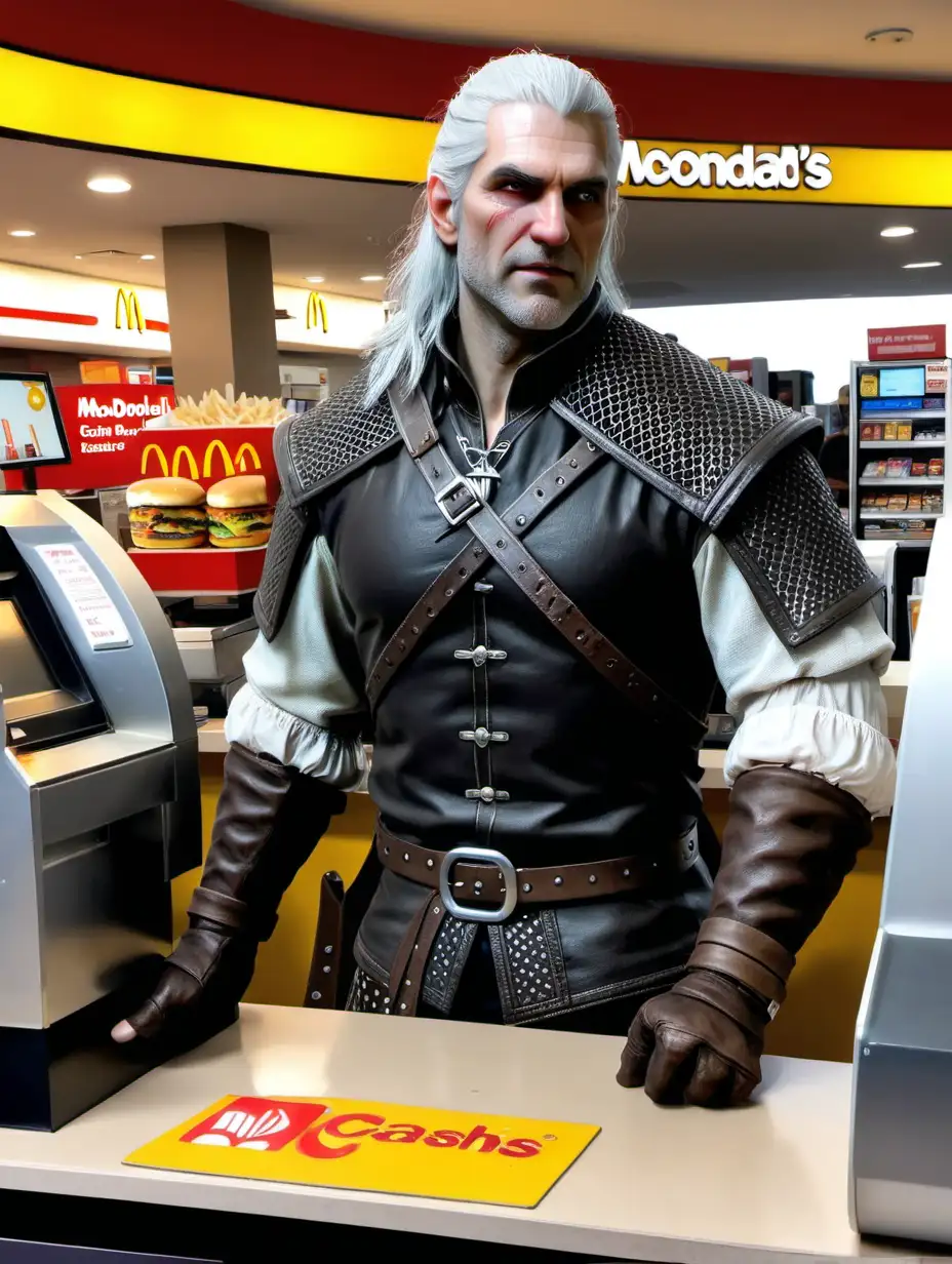 Geralt of Rivia Orders at McDonalds with Medieval Twist