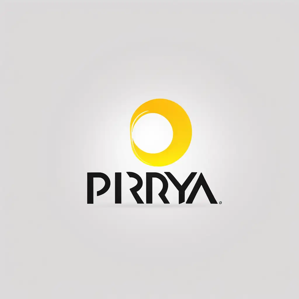 "Generate a logo design for 'PIRAYA' featuring a sleek, modern graphic of an under-cabinet light in vibrant yellow."