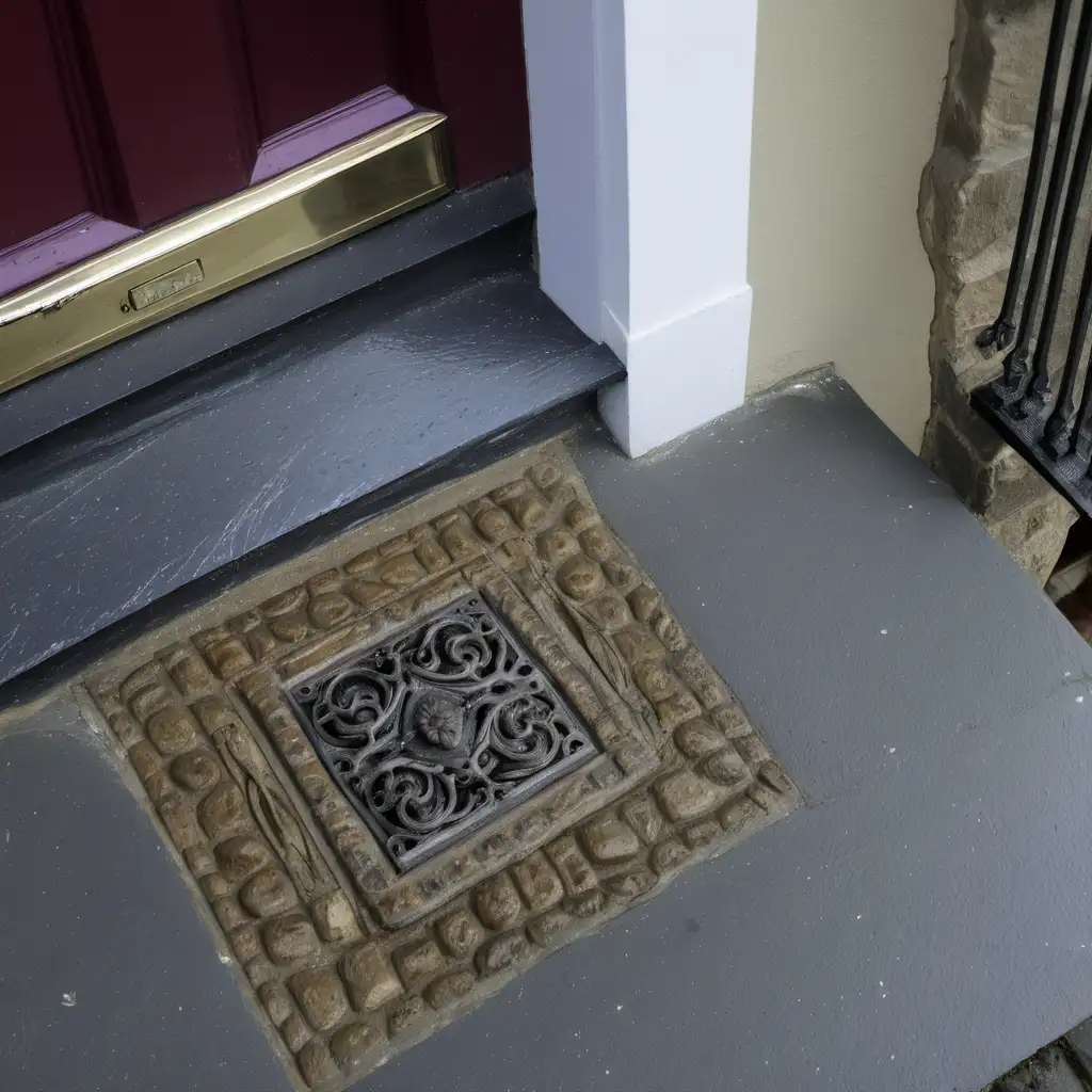 CloseUp of Welcoming House Doorstep with Inviting Details