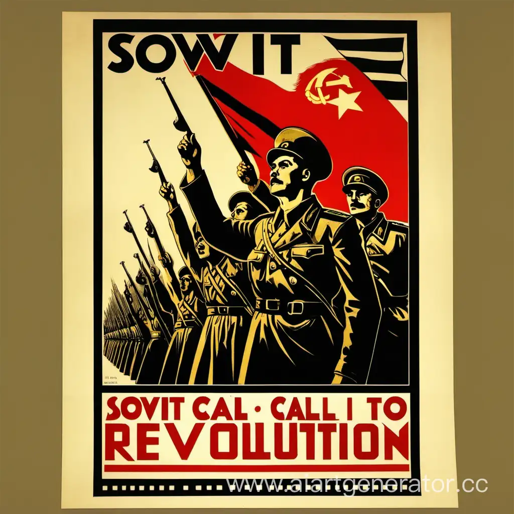 Плакат: советский призыв к революции