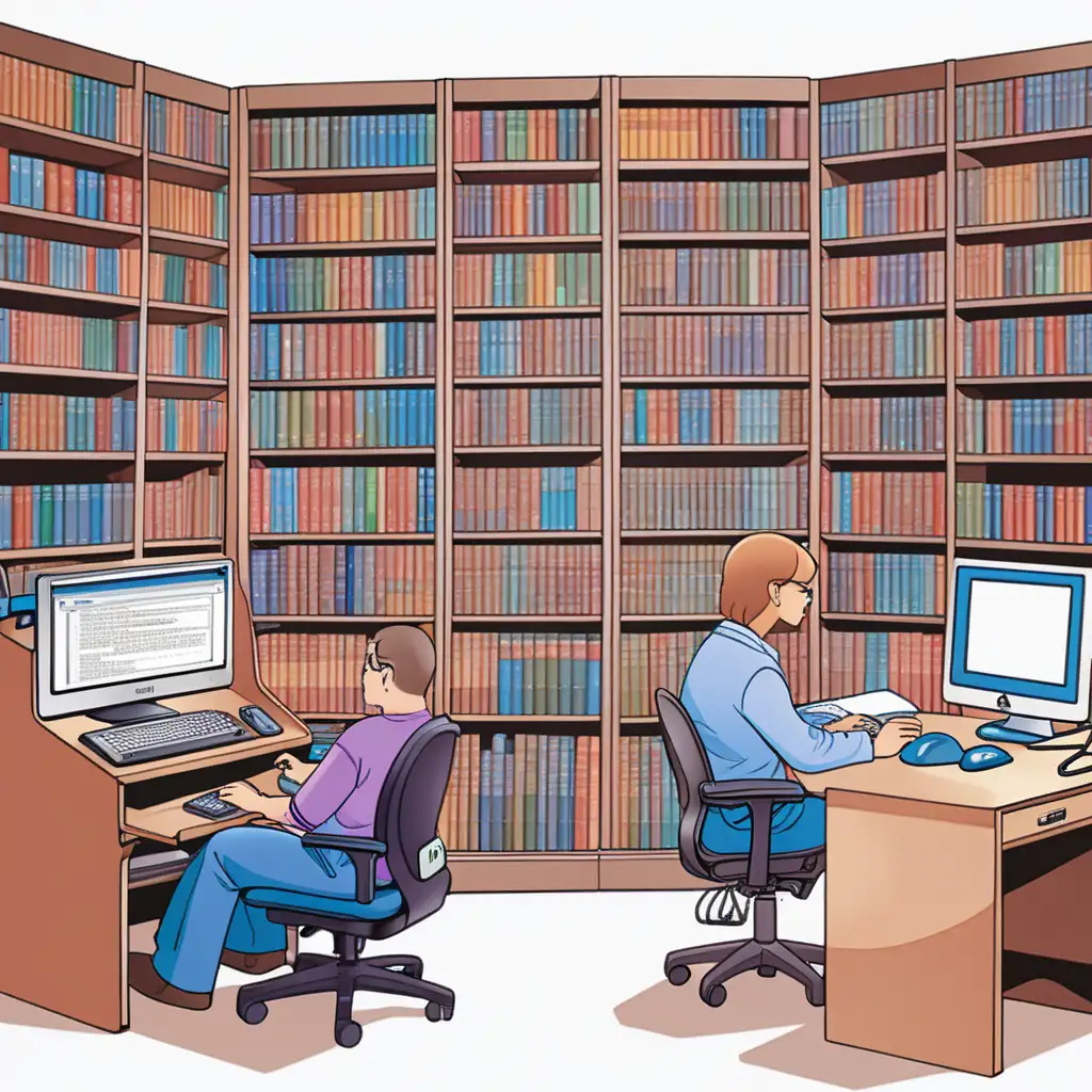Colored image: Awareness Training Library computer