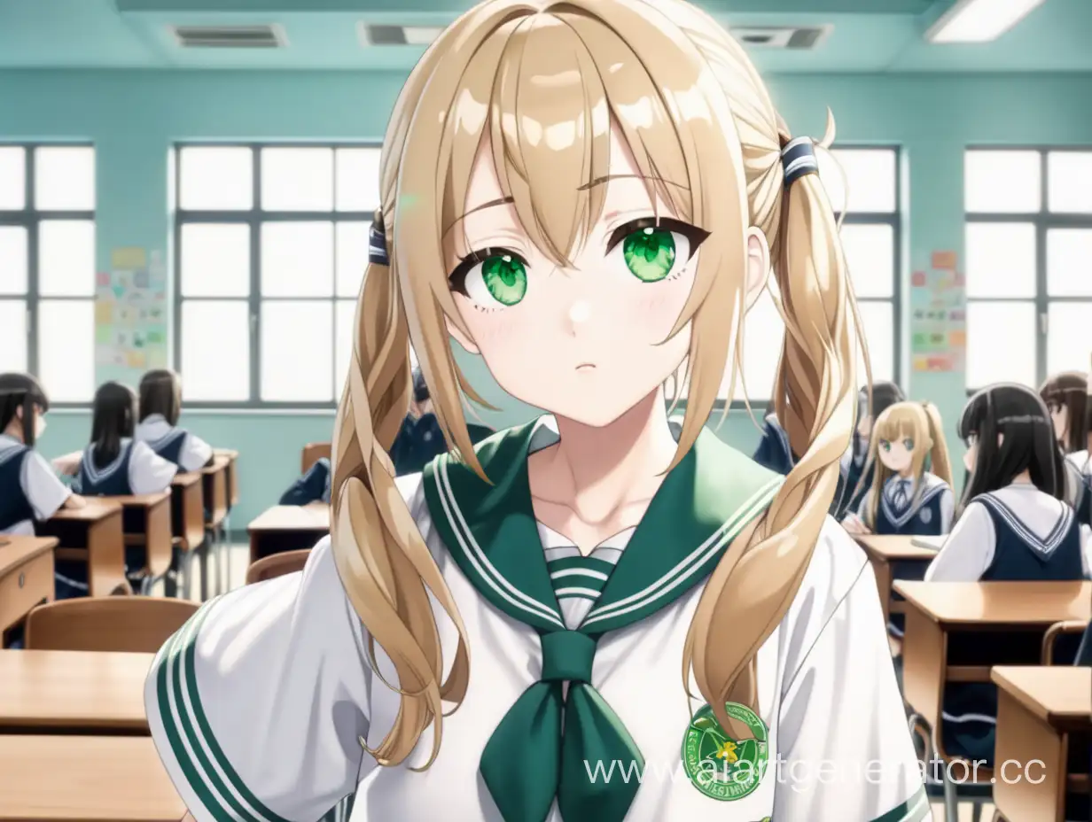 Captivating-Anime-Girl-with-Green-Eyes-in-School-Uniform