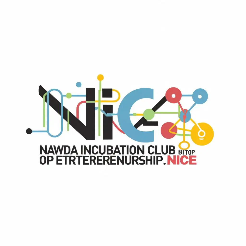 logo, NAWADA INCUBATION CLUB OF ENTREPRENEURSHIP, with the text "NICE", typography, be used in Technology industry