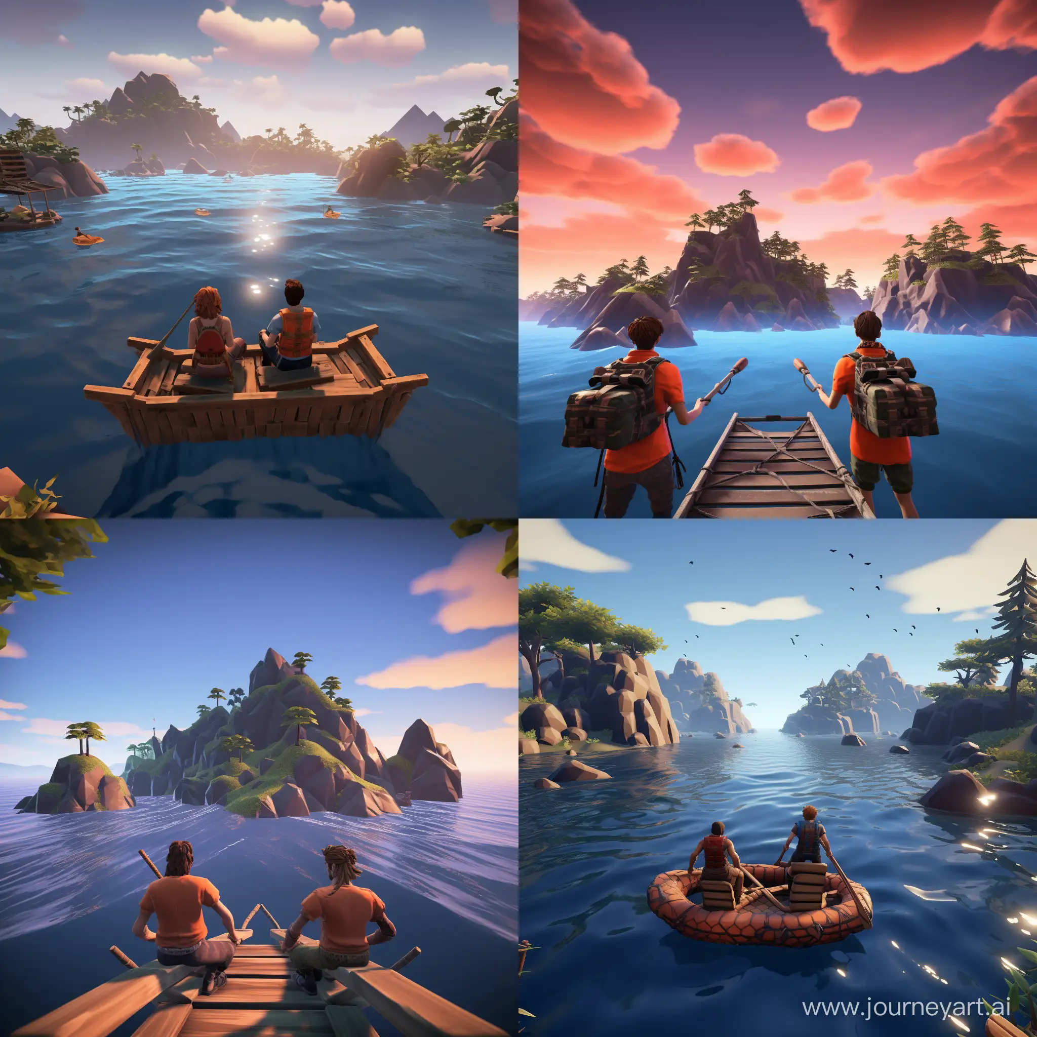 Cooperative-Raft-Survival-Adventure-with-Two-Islands