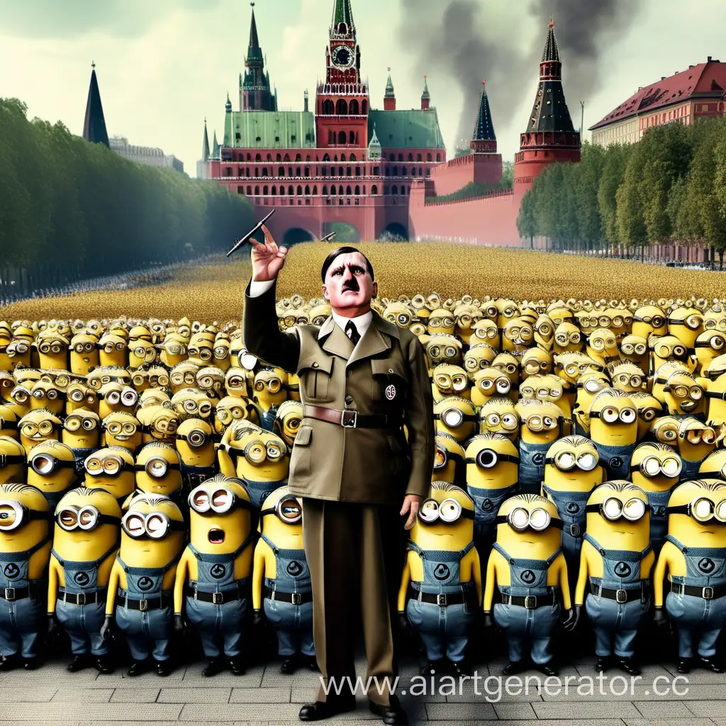 Гитлер призывает миньонов взрывать кремль