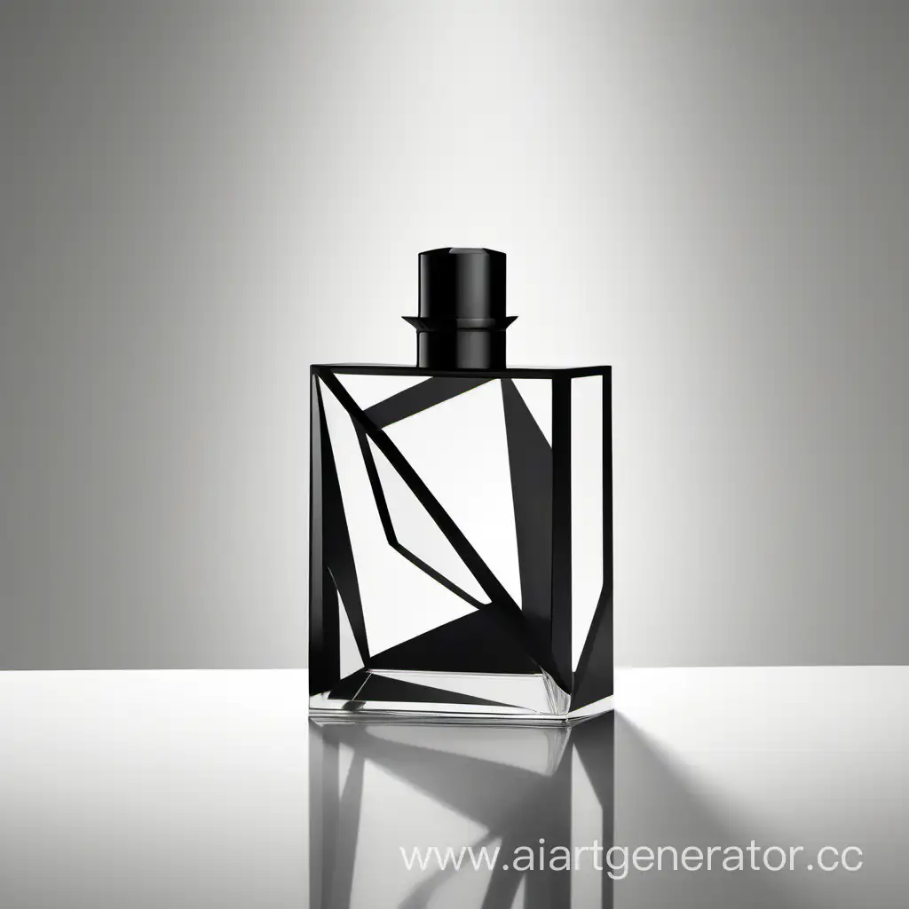 botella de perfume para hombre minimalista inspirada en figuras geometricas