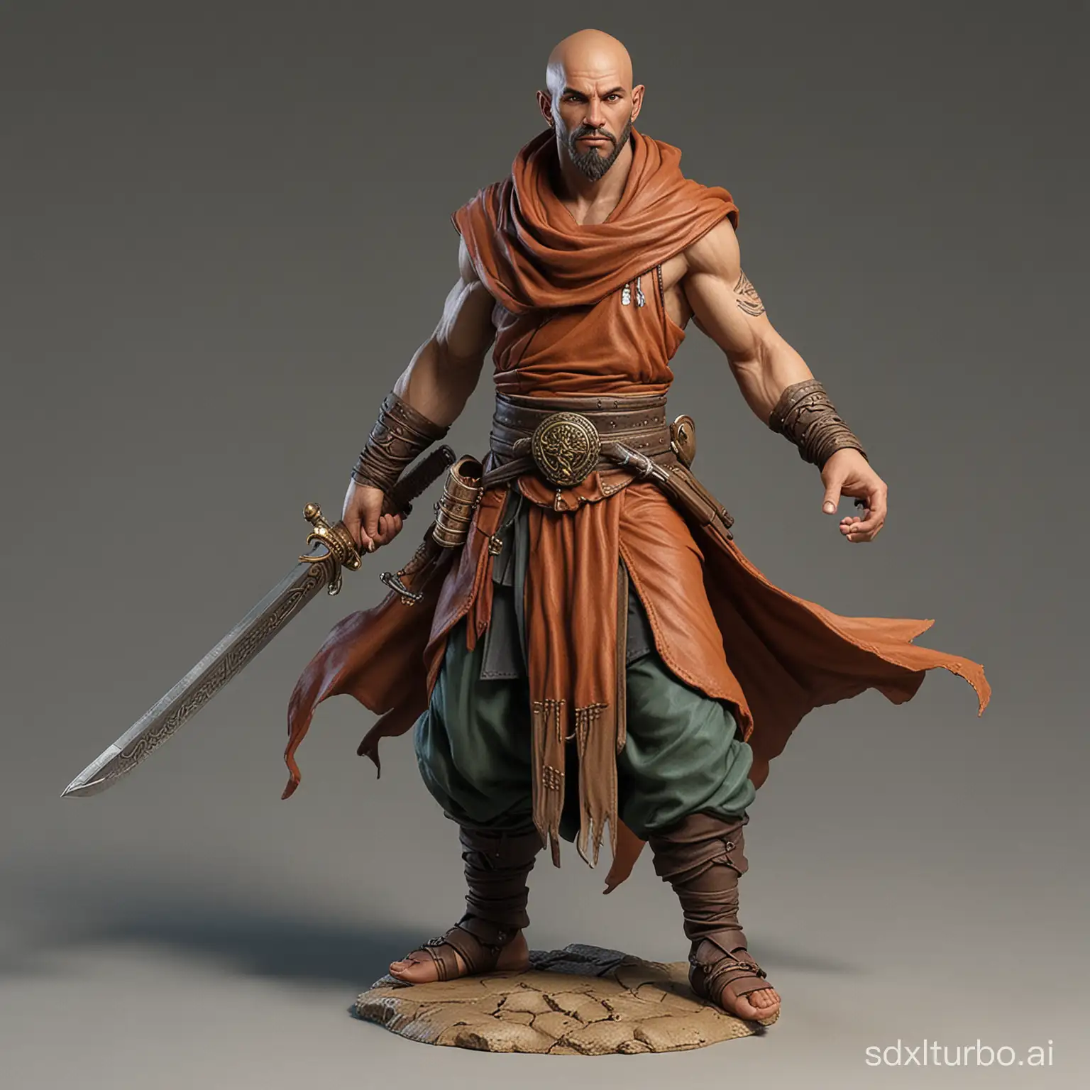 Middle-Eastern-Warrior-Monk-in-Traditional-Attire