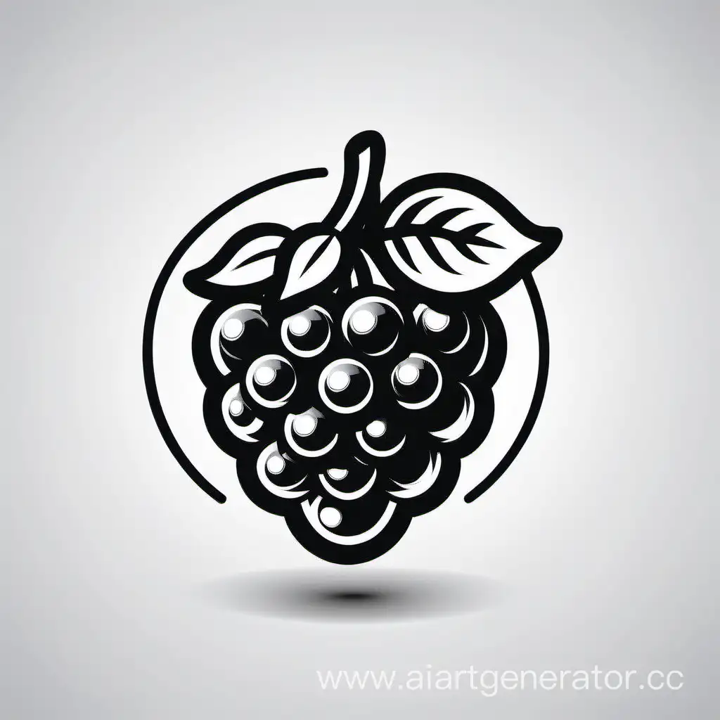 логотип черно-белая ягода