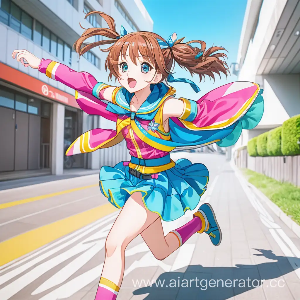 Vibrant-Anime-Girl-Running-in-Colorful-Costume