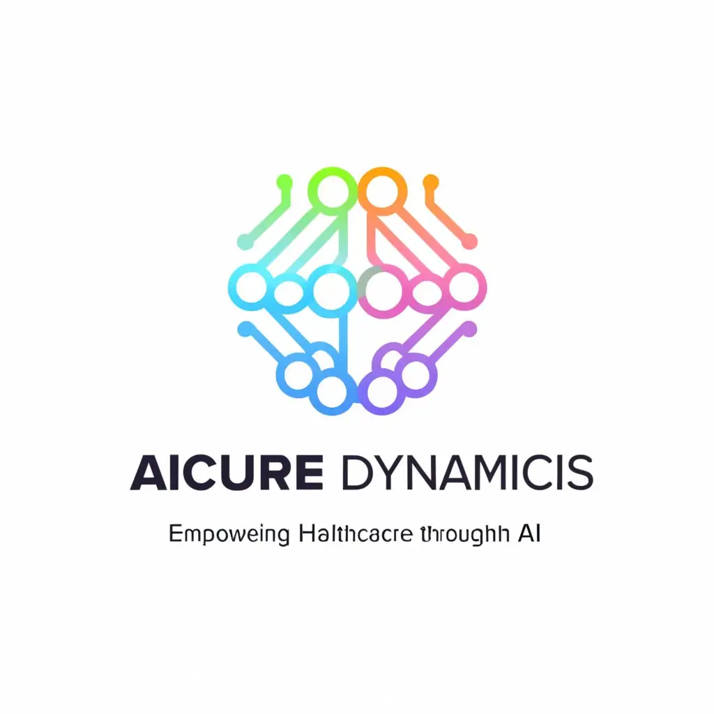 a logo design,with the text "Aicure Dynamics Empowering Healthcare Through AI", main symbol:healthcare, artificial intelligence,Minimalistic,clear background