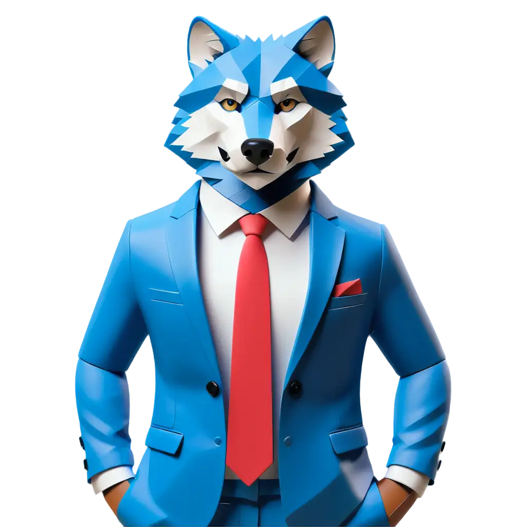 Elegant Wolf PNG Math Teacher Wolf Dressed in a Sophisticated Suit ...