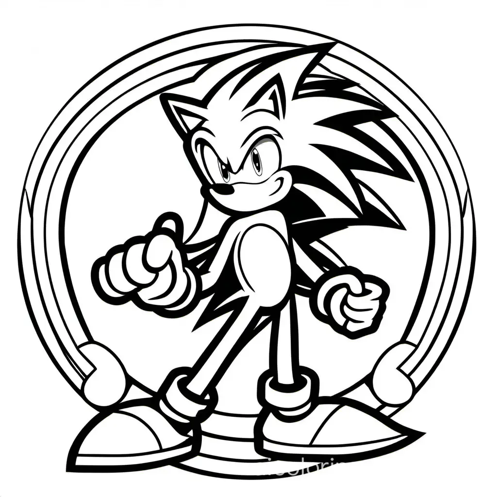 Sonic-the-Hedgehog-Coloring-Page-Simple-Line-Art-on-White-Background