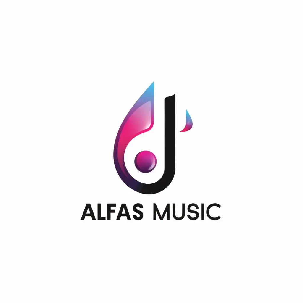 LOGO-Design-For-ALFAS-MUSIC-Animestyle-Music-Symbol-in-Entertainment-Industry