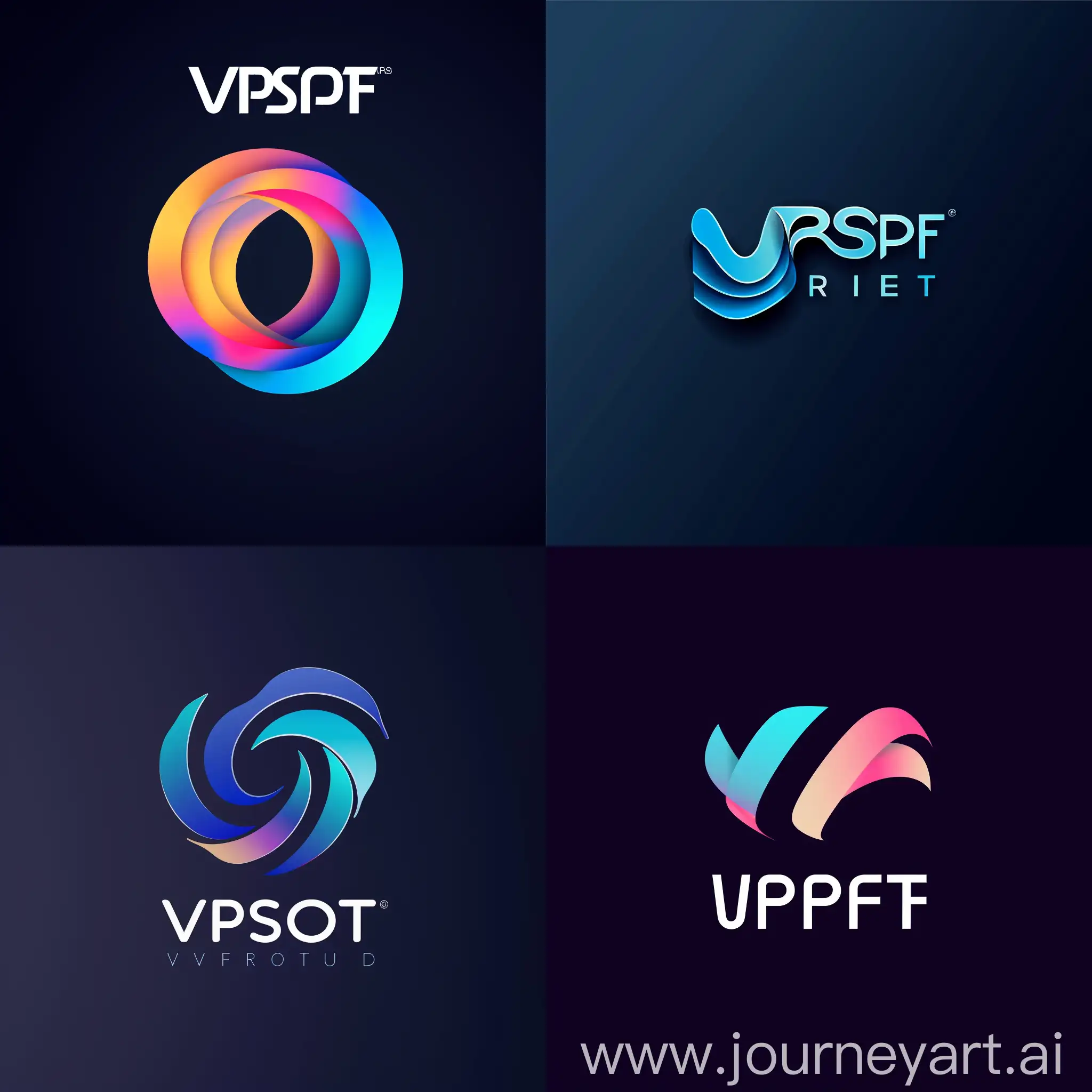 Generate minimalistic logo for VRSoft company Make it modern and futuristic