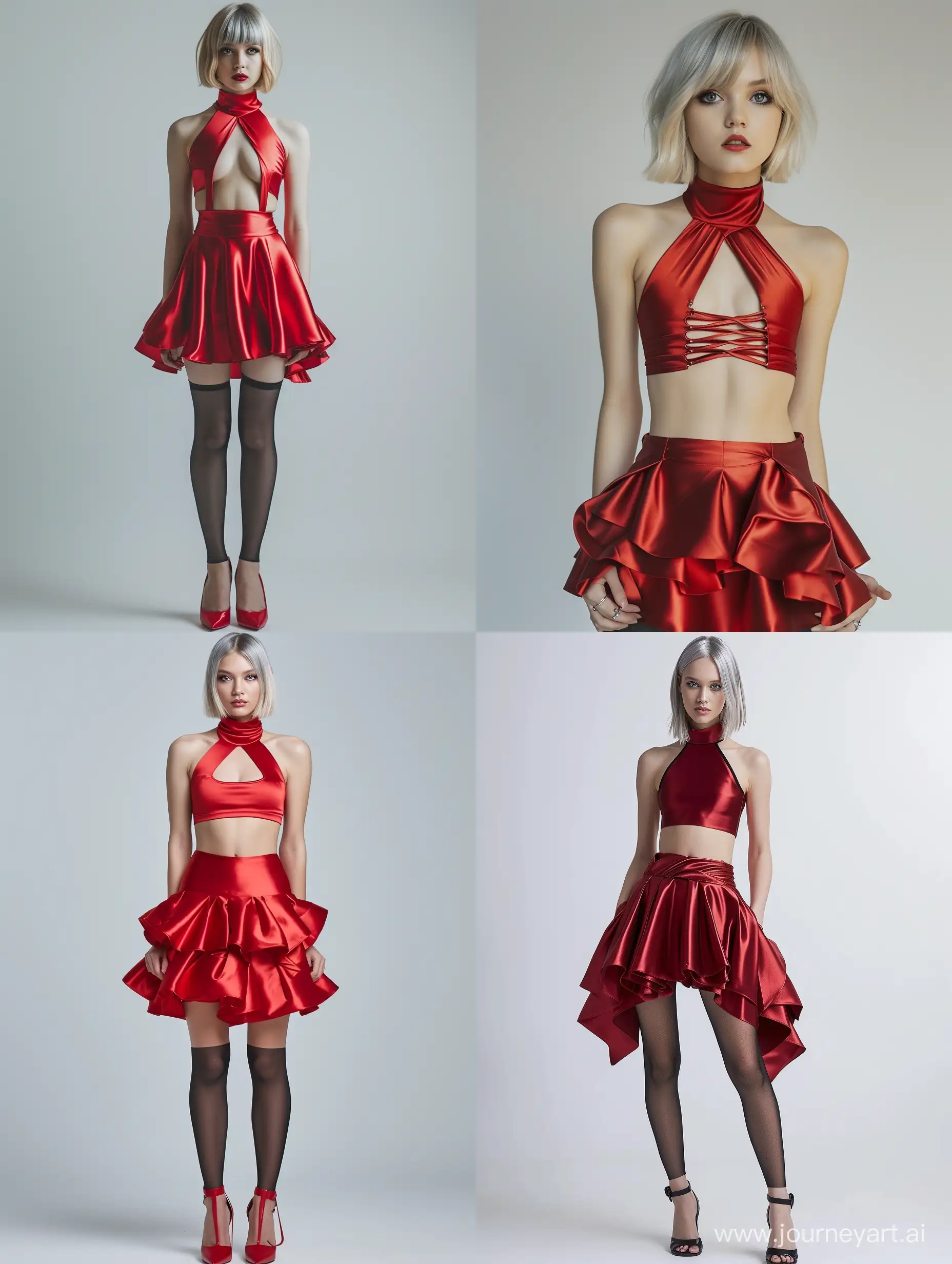 Fashionforward-Blonde-Woman-in-Red-Satin-Ensemble-and-Stilettos