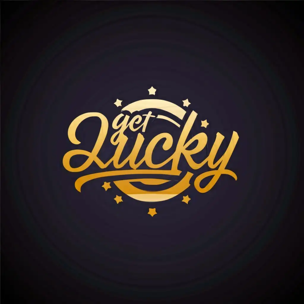 a logo design,with the text "getlucky", main symbol:coin, gold, cash,Moderate,be used in Internet industry,clear background