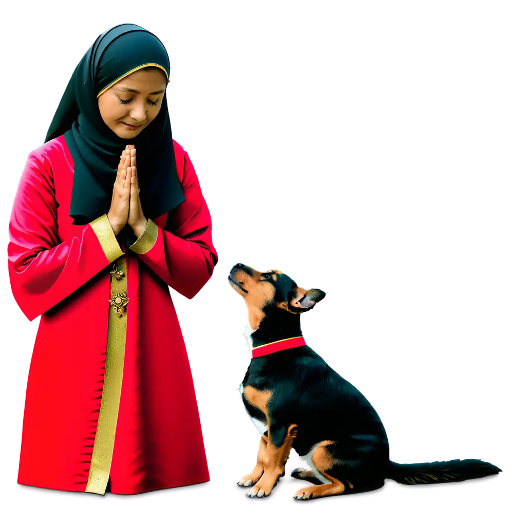 Un chien qui prie dieu