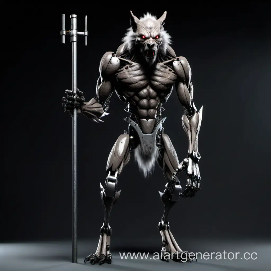 Metal-PoleWielding-Robot-Werewolf-Humanoid