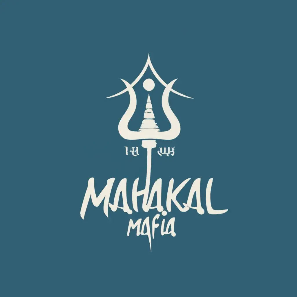 LOGO-Design-For-Mahakal-Mafia-Powerful-Mahadev-Symbolism-in-Construction-Typography