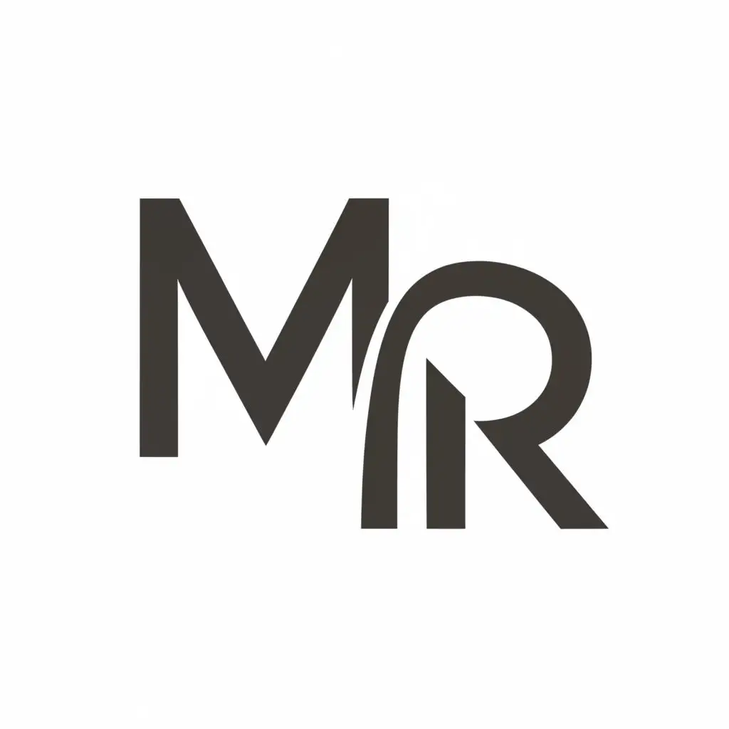 logo, MR, with the text "MR", typography