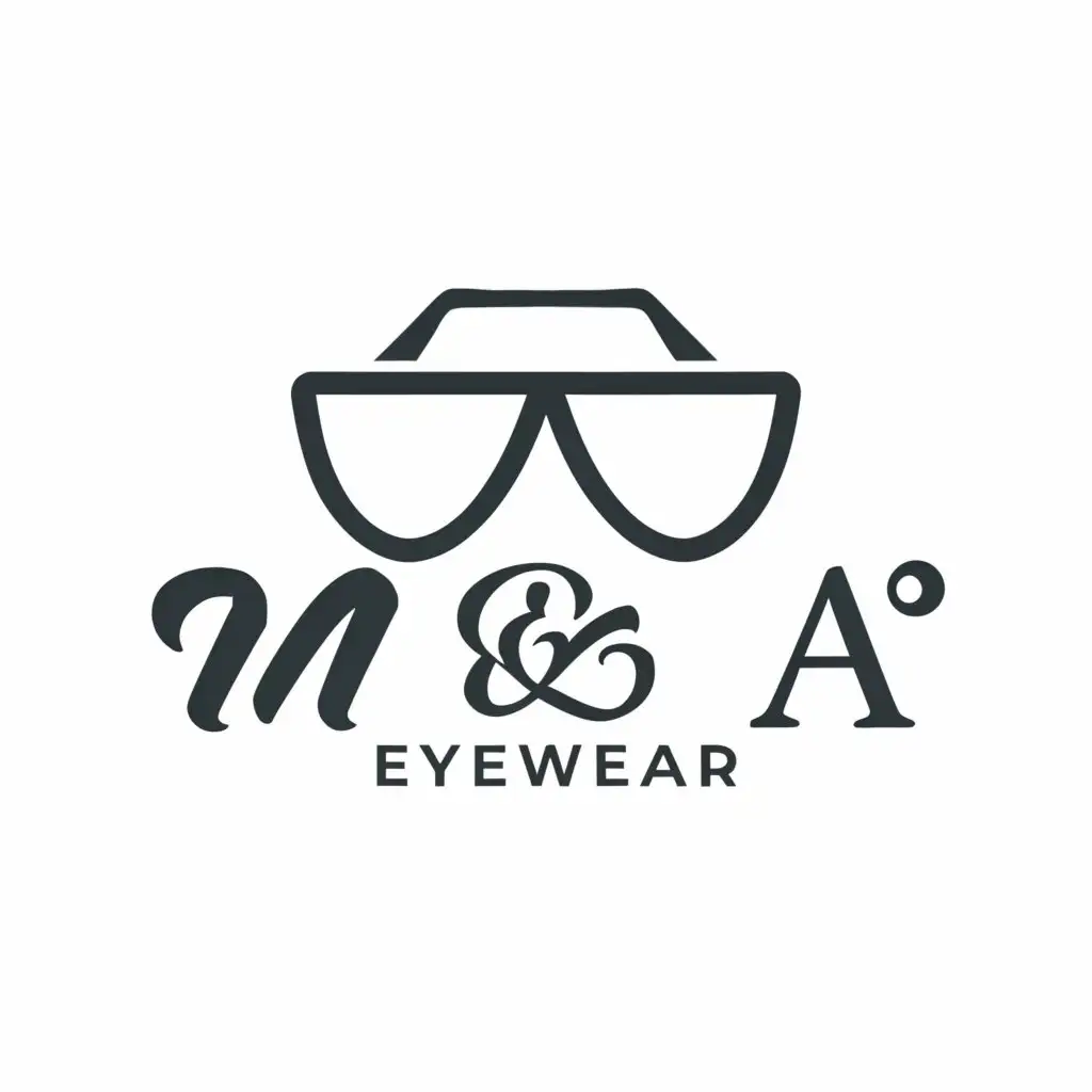 a logo design,with the text "M&A EYEWEAR", main symbol:luxury,Minimalistic,clear background