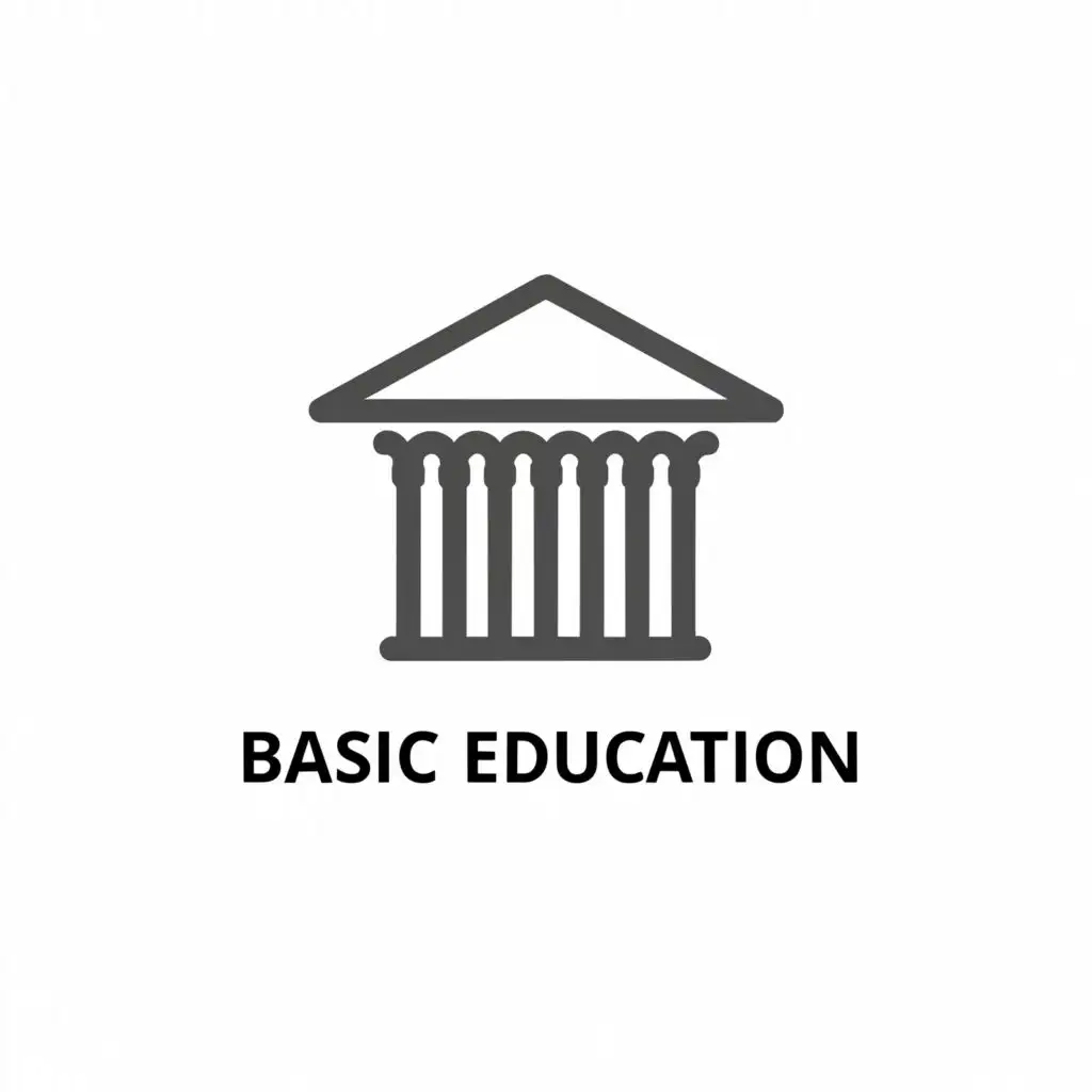 a logo design,with the text "Basic Education", main symbol:The foundation of a strong nation,Moderate,be used in Education industry,clear background