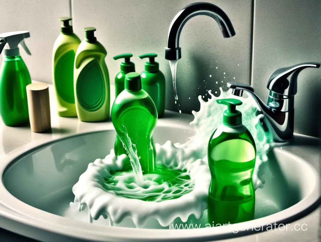 EcoFriendly-Dishwashing-Scene-with-Soapy-Splashes