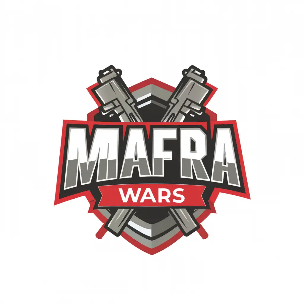 a logo design,with the text "Mafra Wars", main symbol:Mafia,Moderate,clear background