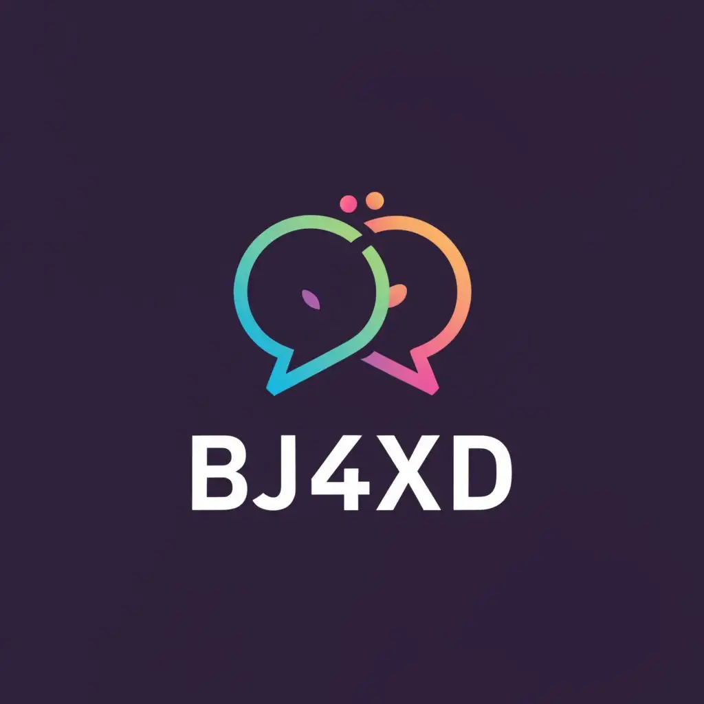 a logo design,with the text "bj4xd", main symbol:Online Girls Chat with Boys,Moderate,clear background