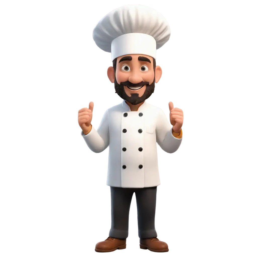 3d illustrator of a chef