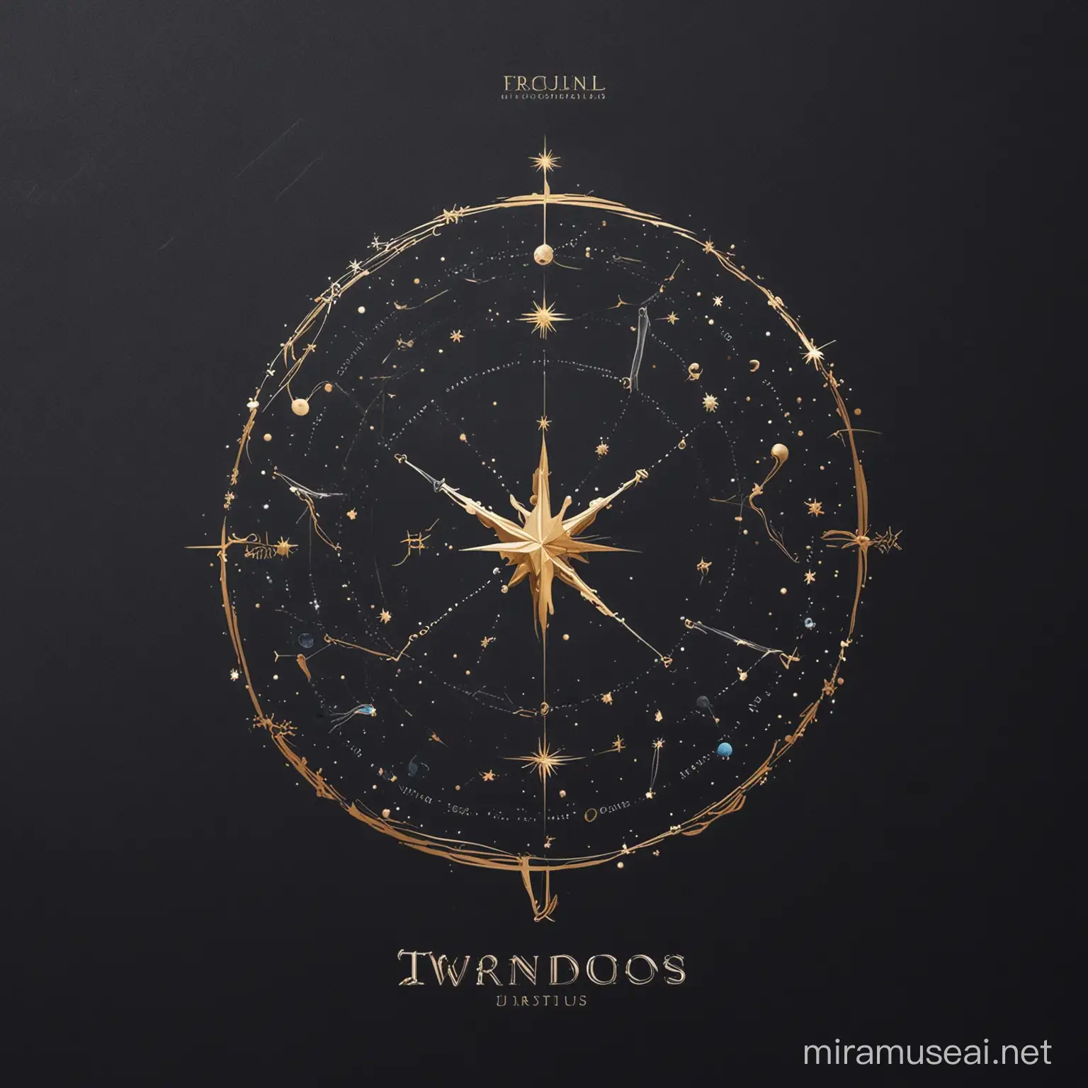 Luxurious Twelve Constellations Logo Symbolizing Cultural Simplicity and Elegance