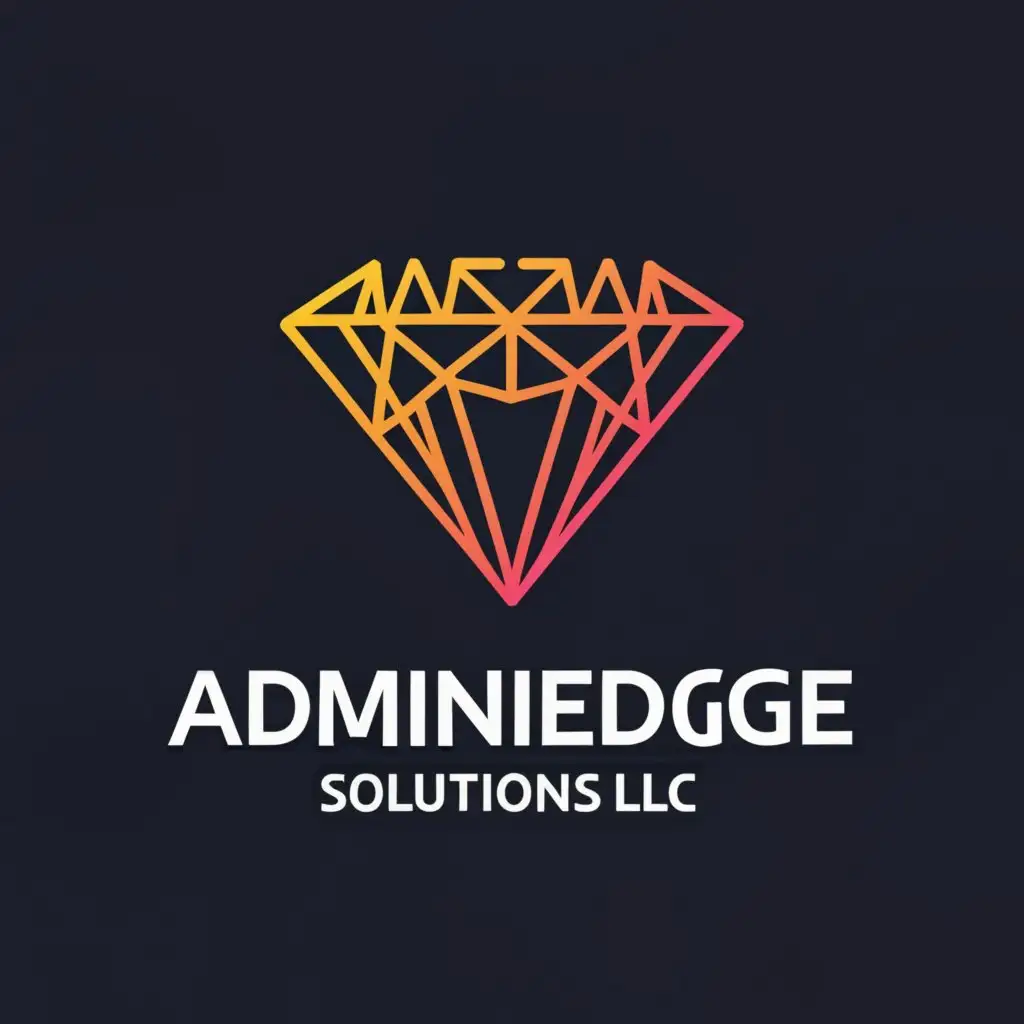 a logo design,with the text "AdminEdge Solutions LLC", main symbol:diamond,complex,be used in Finance industry,clear background