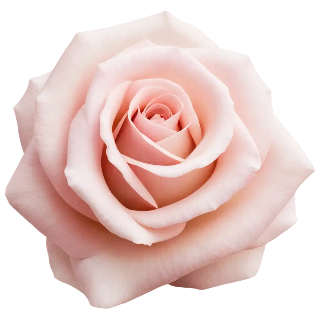 romantic light pink rose flower front view 