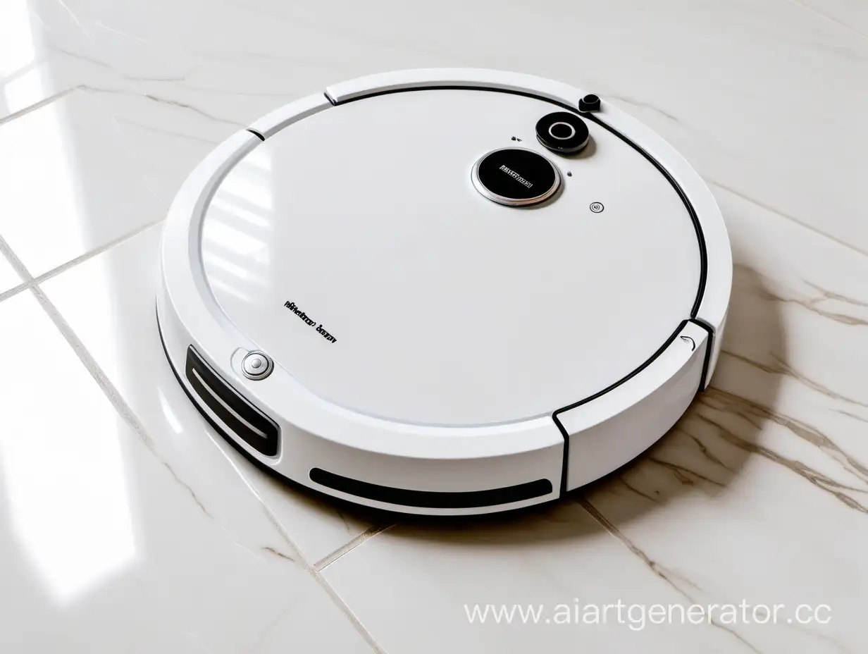Efficient-White-Robot-Vacuum-Cleaning-Large-Marble-Tiled-Floor