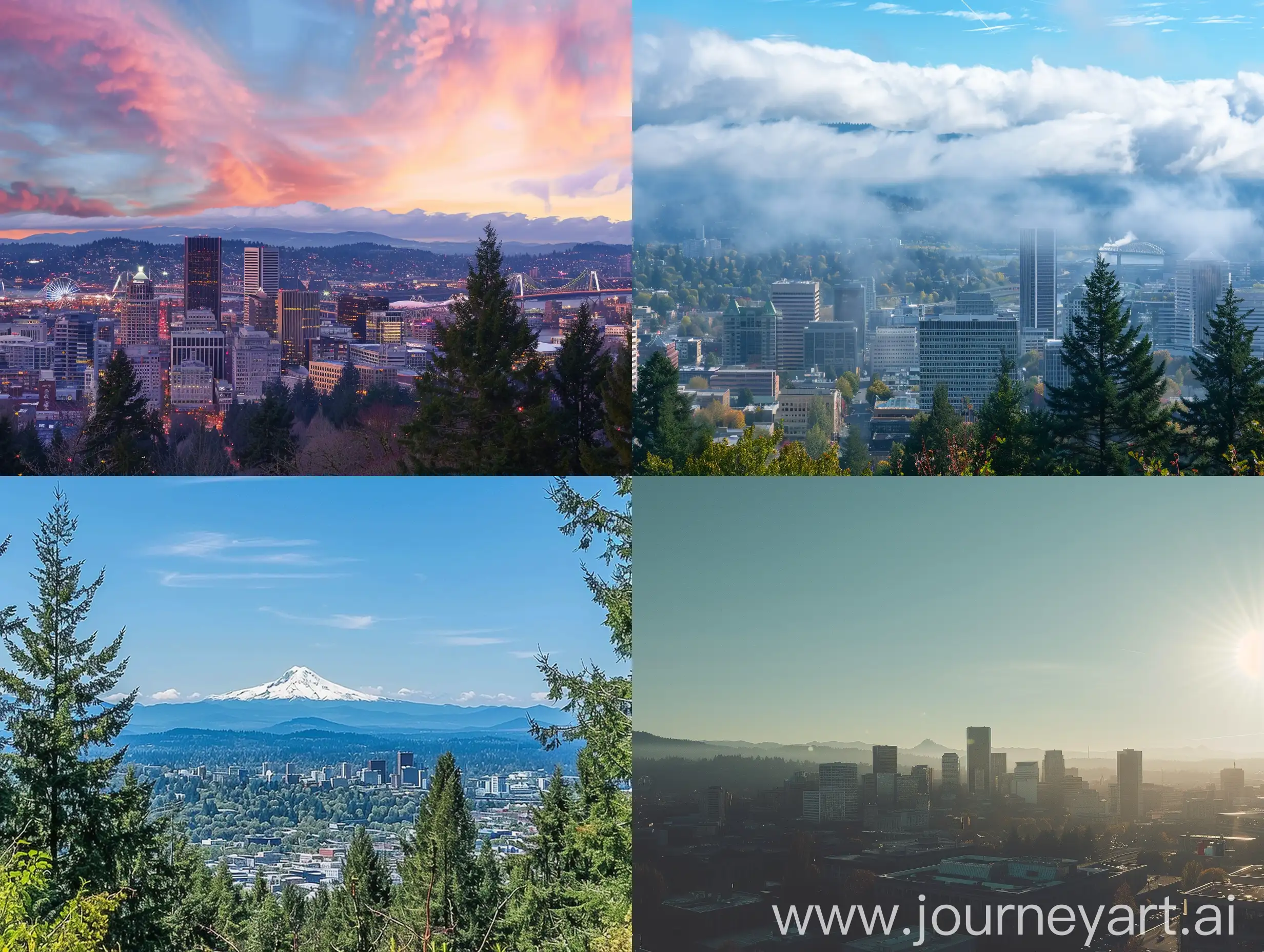 Portland-Oregon-City-Skyline-at-Dusk