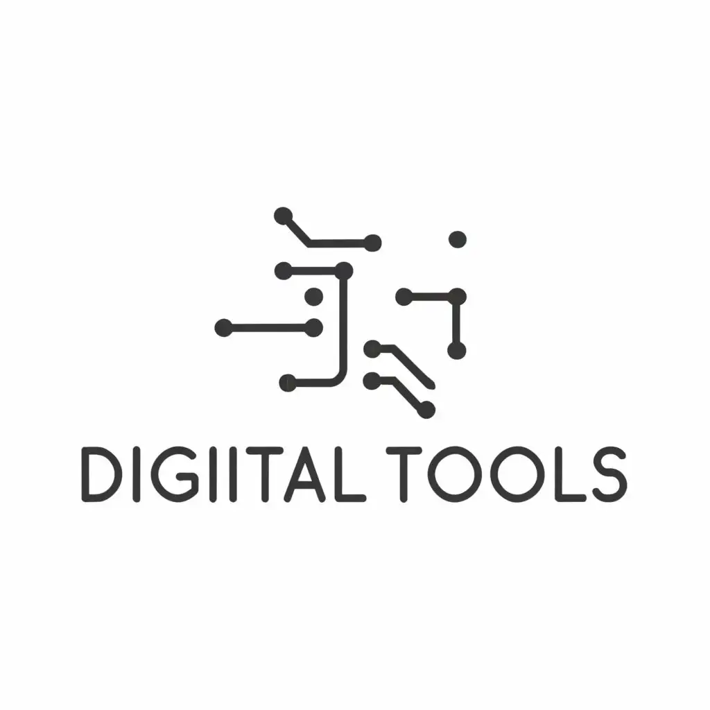 a logo design,with the text "Digital Tools", main symbol:binary,Minimalistic,be used in Technology industry,clear background