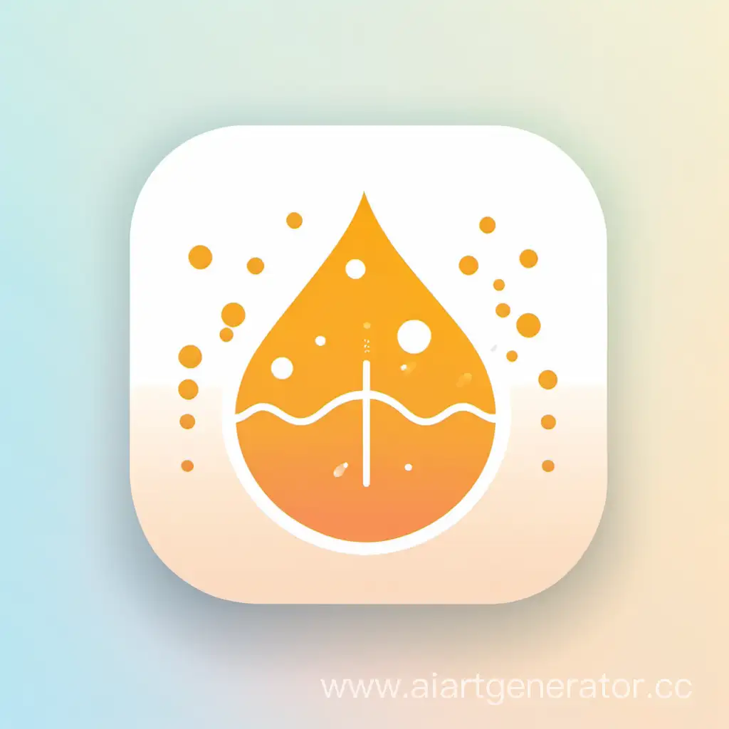 иконка приложения для напоминания про воду двухцветное