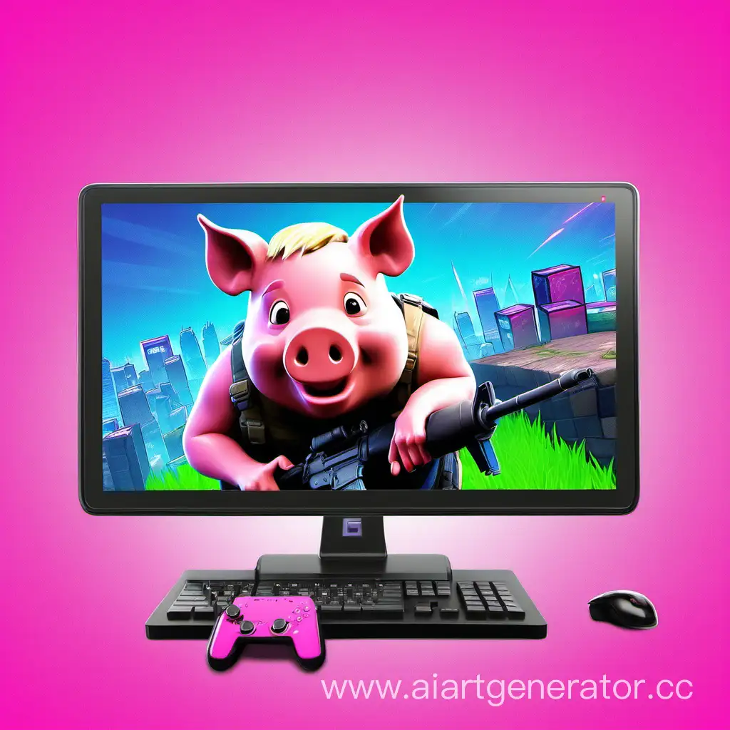 Playful-Pig-Enjoying-Fortnite-Gaming-Fun