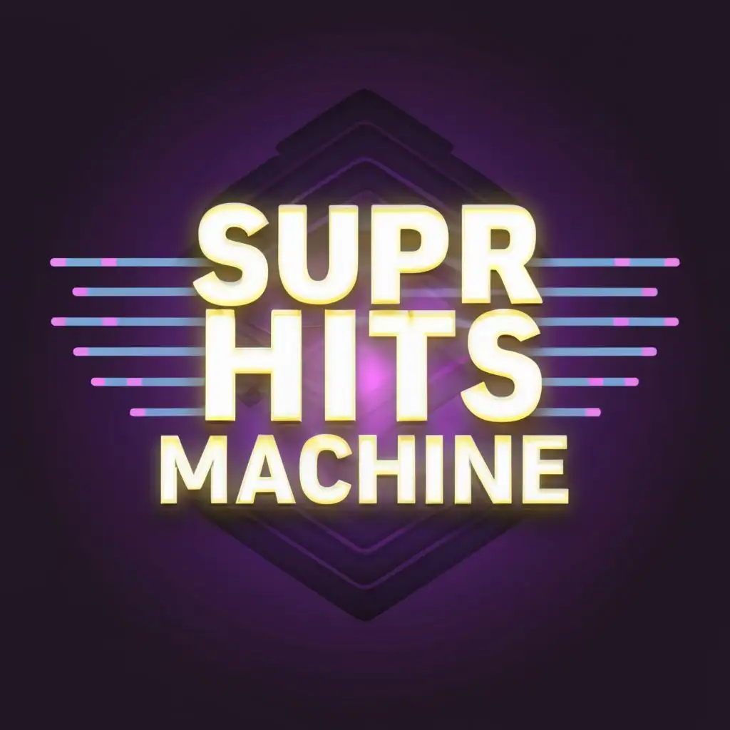 LOGO-Design-for-Super-Hits-Machine-Klieg-Lights-Symbolism-with-a-Complex-Clear-Background