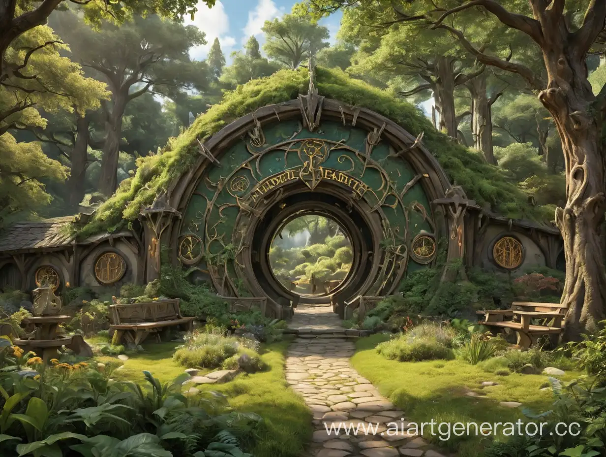 Enchanting-Middleearth-Logo-Recreation-in-a-Forest-Park