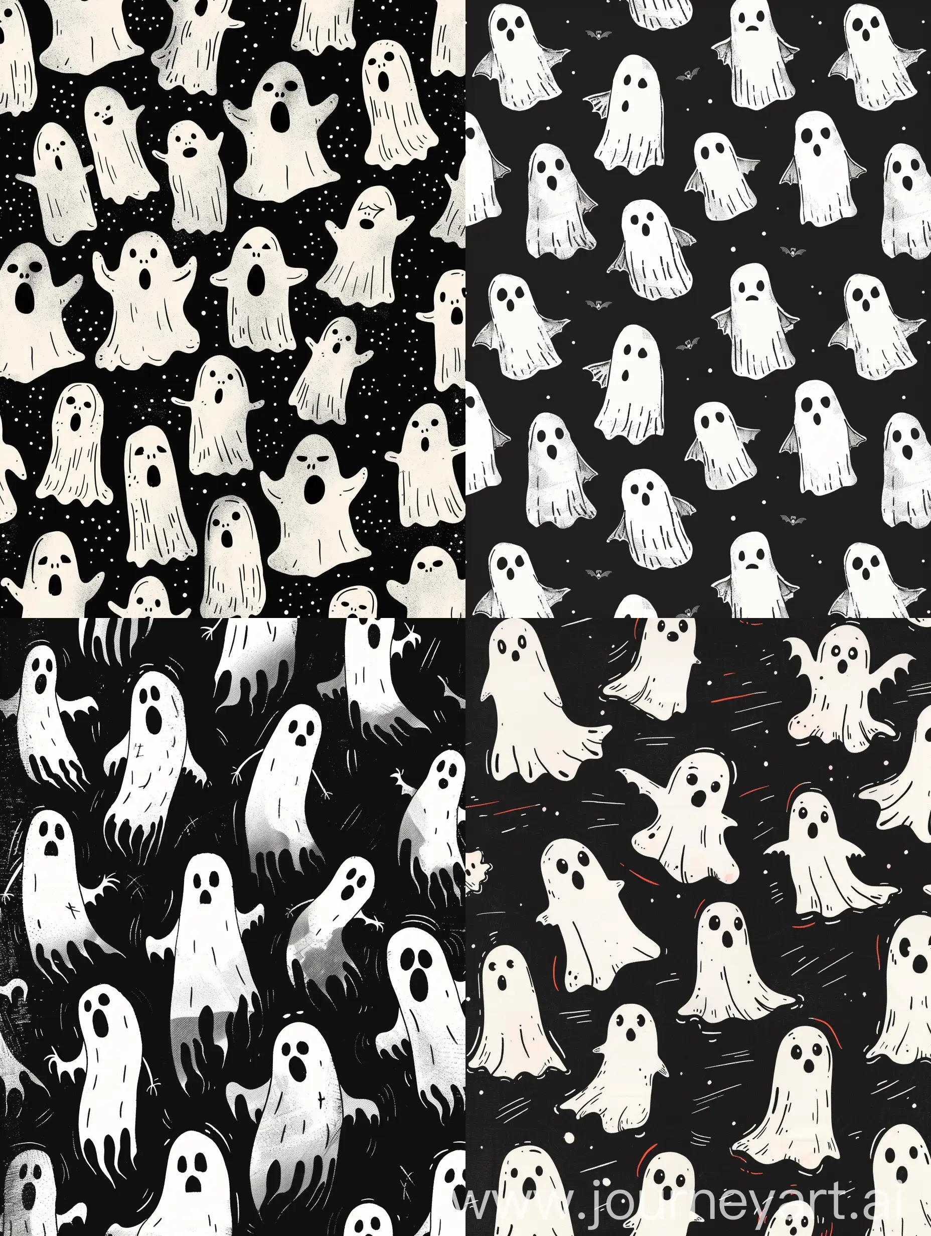 Adorable-Ghosts-Floating-in-the-Dark