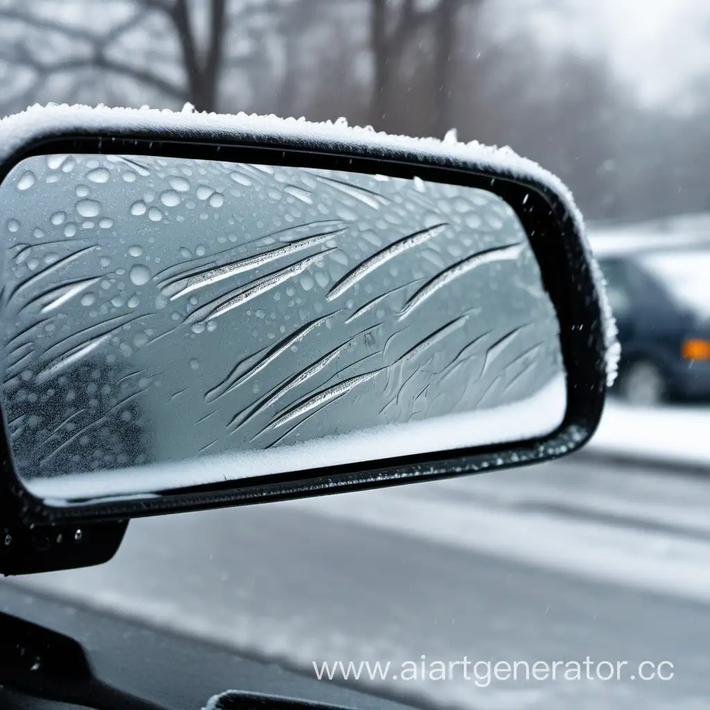 冻雨，汽车后视镜结冰