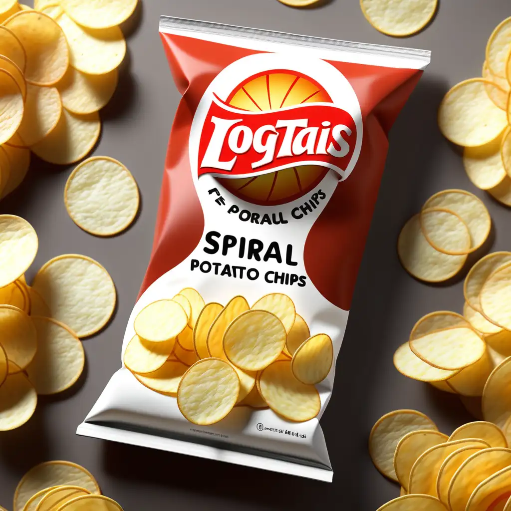 long chips package for a spiral potato chips