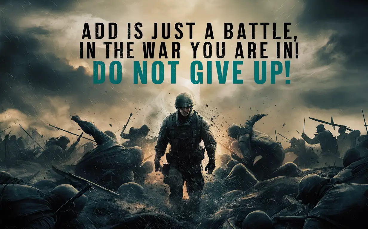 text "ADD is just a BATTLE, in the WAR you are in! DO NOT GIVE UP!"