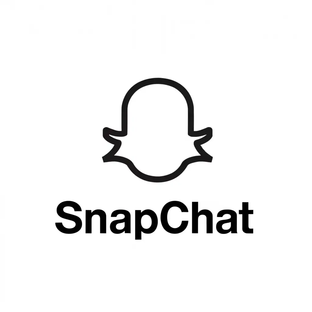 a logo design,with the text "Snapchat", main symbol:Snaping and chating,Moderate,clear background