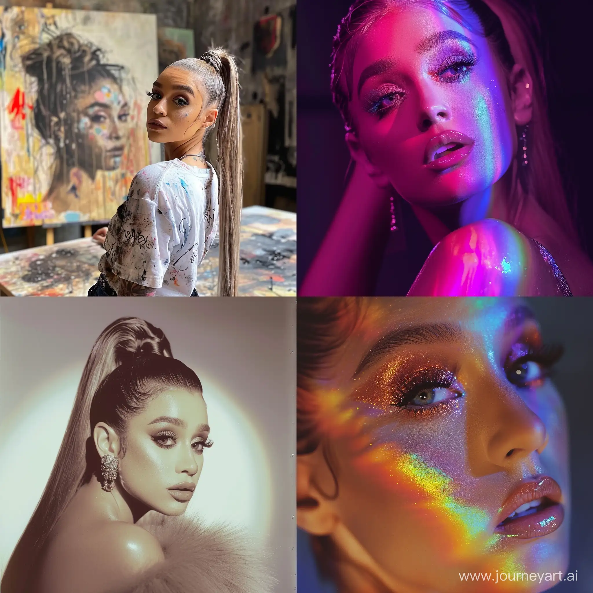 Ariana-Grande-Portrait-with-Vibrant-Colors