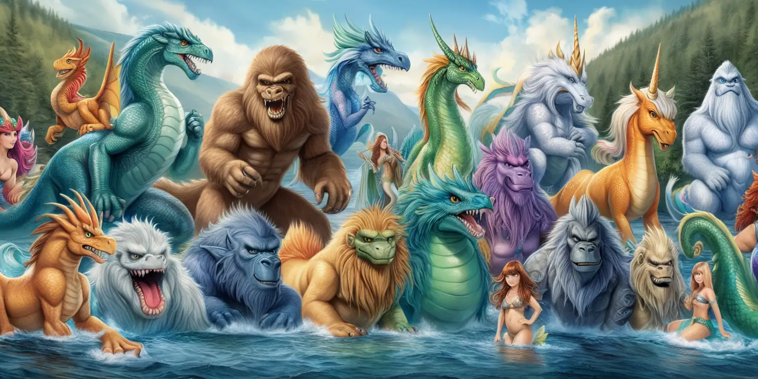 Mythical Creatures Gathering Bigfoot Loch Ness Chupacabra and More