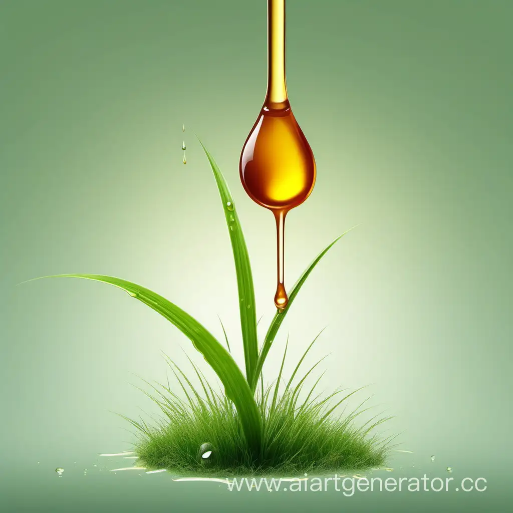 Single-Blade-of-Grass-with-Dripping-Honey