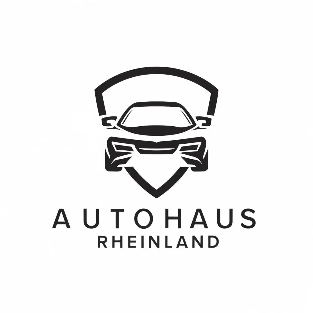 a logo design,with the text "Autohaus Rheinland", main symbol:Car,Moderate,be used in Technology industry,clear background